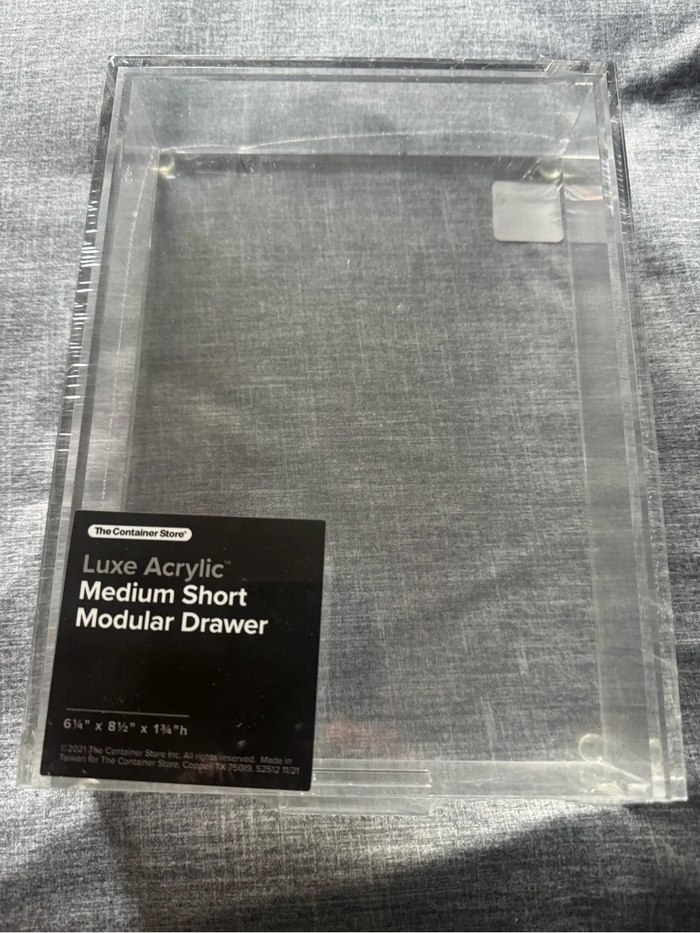The Container Store Luxe Acrylic Modular System Drawers- set of Medium and Large